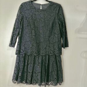 FRNCH Nordstrom Black Floral Lace Dress Layered Short Women’s S